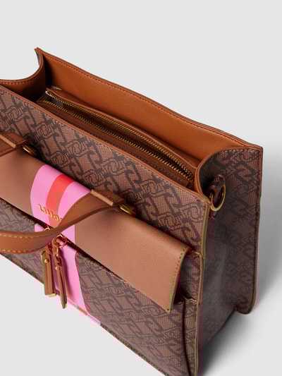 Liu Jo White Tote bag met contraststrepen Cognac  - 5