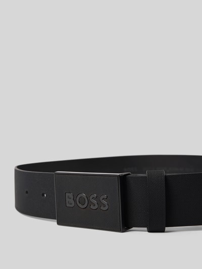 BOSS Riem van echt runderleer, model 'ICON' Zwart - 2