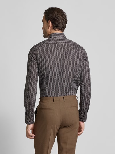 SEIDENSTICKER Slim Fit Business-Hemd mit Kentkragen Dunkelbraun 5