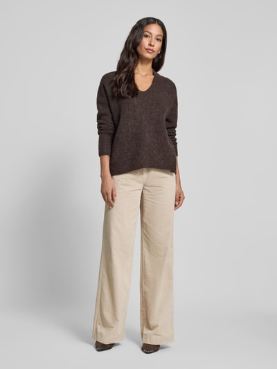 Marc O'Polo Spodnie sztruksowe z szeroką nogawką z czystej bawełny Złamany biały 1