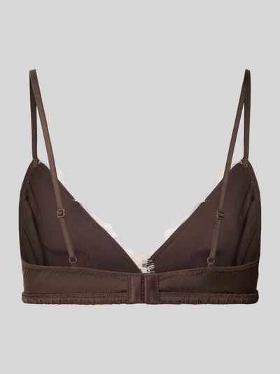 Jake*s Casual BH mit zarter Spitzenapplikation Dunkelbraun 3