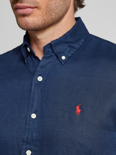 Polo Ralph Lauren Freizeithemd mit Label-Stitching Marine 3