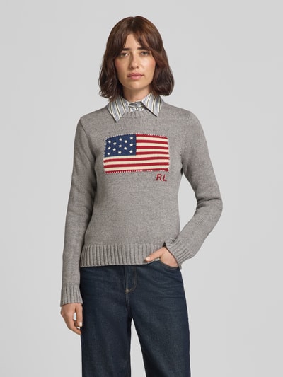 Polo Ralph Lauren Regular Fit Strickpullover aus reiner Baumwolle Dunkelgrau 4