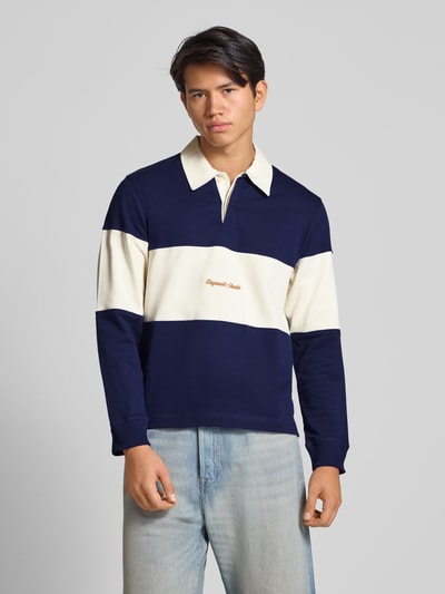 Jack & Jones Sweatshirt met kentkraag, model 'NORREBRO' Donkerblauw - 4