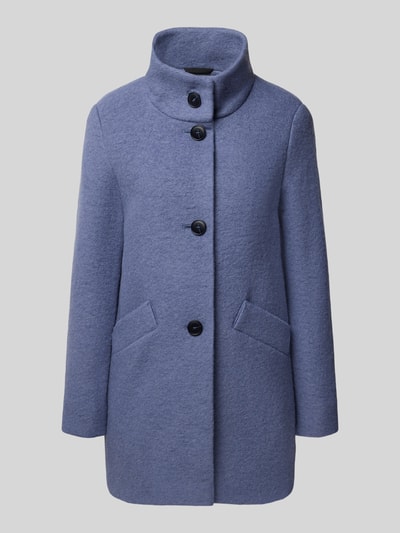 Produktfoto, Regular Fit Jacke aus Woll-Mix von FUCHS SCHMITT in Blau mit Stehkragen, Knopfleiste und Eingrifftaschen, strukturierte Textur