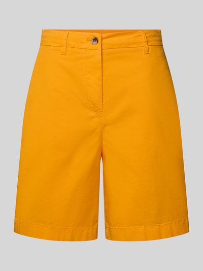 Productfoto, Regular Fit Chino-Shorts aus Baumwoll-Lyocell-Mix van Tommy Hilfiger in effen geel met steekzakken en logo-details