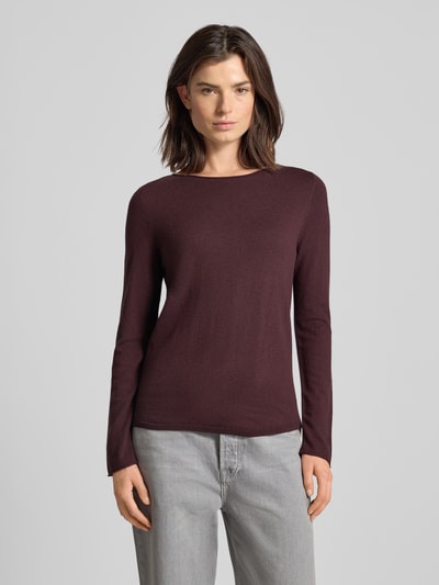 Marc O'Polo Regular fit gebreide pullover van wolmix Bordeaux - 4