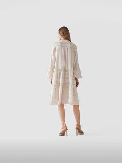 Devotion Midikleid mit Kufiya-Muster Ecru meliert 5