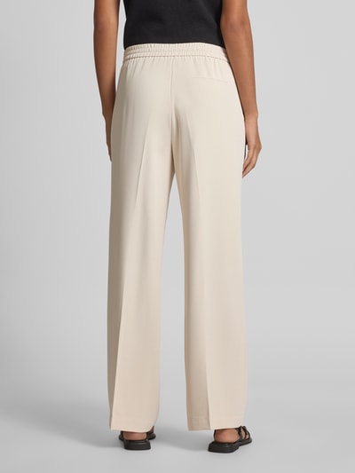 Someday Spodnie materiałowe z prostą nogawką i tunelem model ‘Cevil detail’ Piaskowy 5