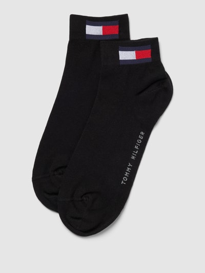 Tommy Hilfiger Socken mit Label-Detail im 2er-Pack Modell 'MEN QUARTER 2P FLAG' Black 1