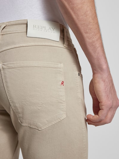 Replay Slim Fit Jeans im 5-Pocket-Design Modell 'ANBASS' Sand 3