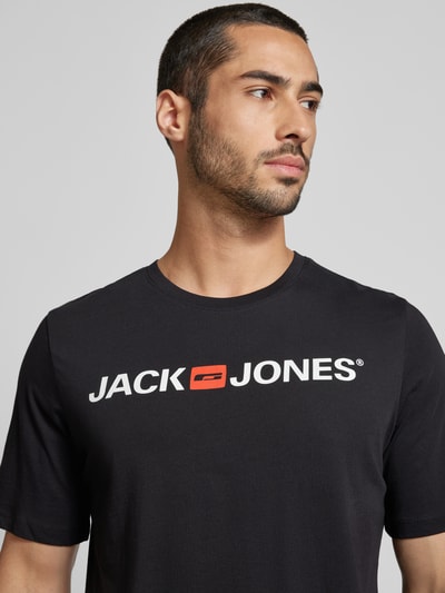 Jack & Jones T-shirt z nadrukiem z logo i okrągłym dekoltem Biały 3