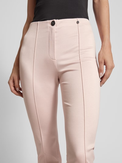 Marc Cain Slim fit stoffen broek met vaste persplooien Roze - 3