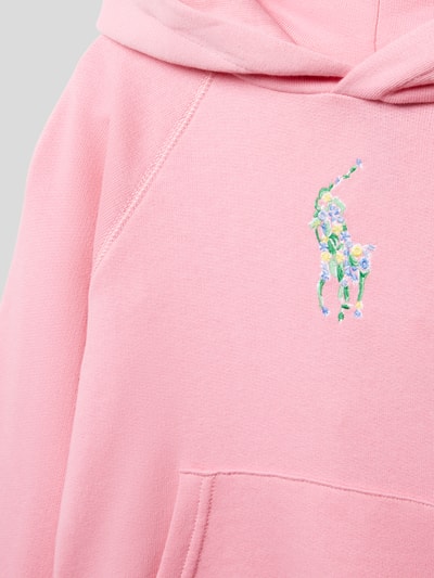 Polo Ralph Lauren Teens Bluza z kapturem z wyhaftowanym logo Różowy 2