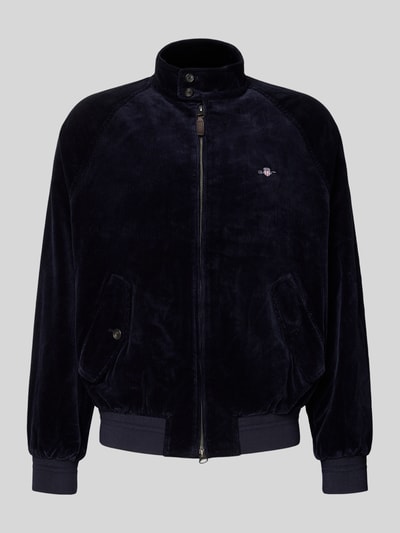 Gant Jacke aus Cord mit Stehkragen und Label-Stitching Dunkelblau 2