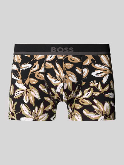 BOSS Obcisłe bokserki o kroju regular fit z mieszanki bawełny Czarny 1