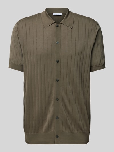 Mango Regular Fit Polohemd mit Knopfleiste Modell 'ruisenor' Khaki 2