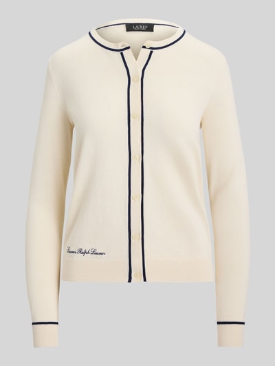 Lauren Ralph Lauren Regular Fit Strickjacke mit Kontrastdetails Ecru 2
