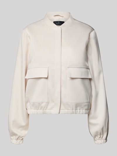 monari Bomberjacke aus Satin mit Pattentaschen Ecru 2