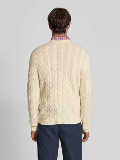 Polo Ralph Lauren Regular fit gebreide pullover van een mix van wol en kasjmier Ecru - 5