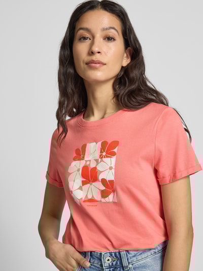 Tom Tailor Regular fit T-shirt van puur katoen Abrikoos - 3