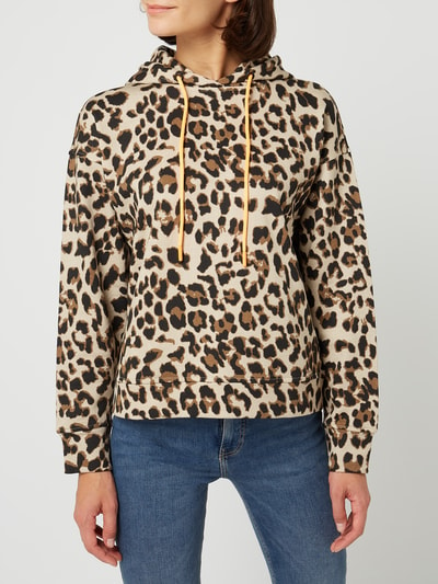 Jake*s Casual Hoodie mit Leopardenmuster  Mittelbraun 4