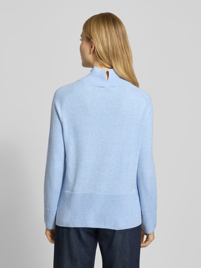 Tom Tailor Regular fit coltrui van een mix van katoen en kasjmier Lichtblauw - 5