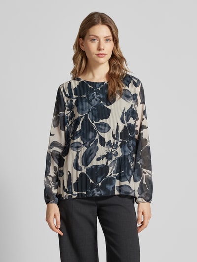 ZABAIONE Regular fit blouse met plissévouwen Petrol - 4