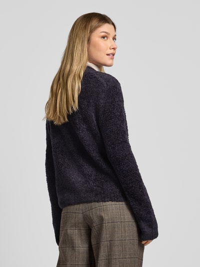 Jake*s Collection Strickpullover mit Knopfleiste Dunkelblau 5