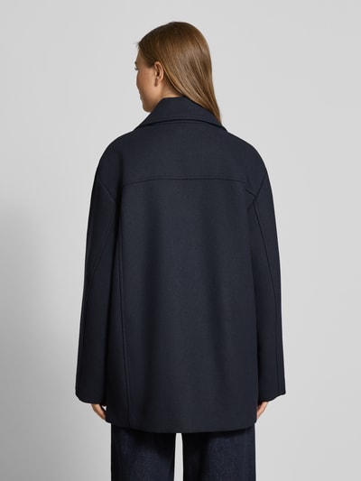 Jake*s Casual Relaxed fit jack met wol en viscose Donkerblauw - 5