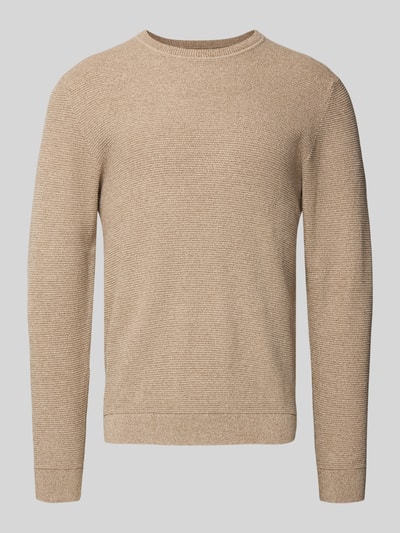 Selected Homme Regular Fit Pullover aus reiner Bio-Baumwolle Modell 'ROSS' Ecru Melange 2