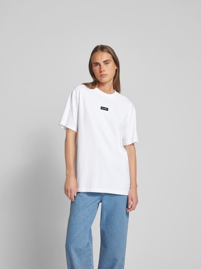 OH APRIL Oversized T-Shirt mit Label-Print Weiss 4