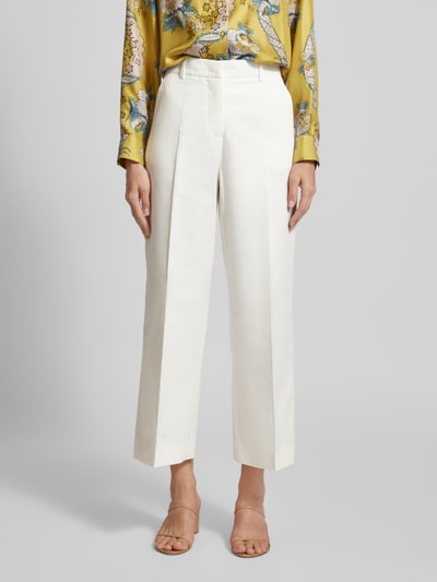 Weekend Max Mara Flared Cut Stoffhose mit Gürtelschlaufen Modell 'ZIRCONE' Offwhite 4