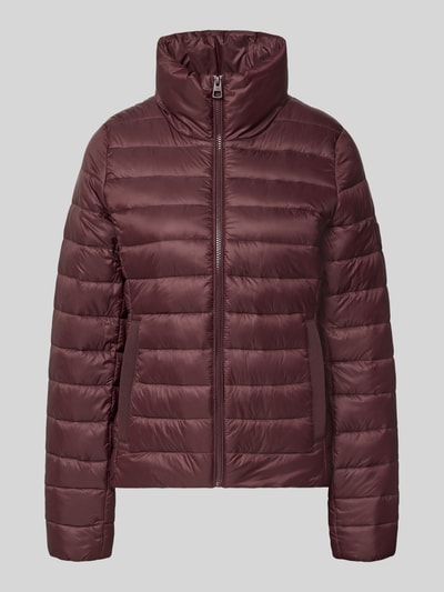 Produktfoto, Regular Fit Steppjacke mit Stehkragen von Marc O'Polo in Bordeaux mit gesteppten horizontalen Nähten, Damen Steppjacke