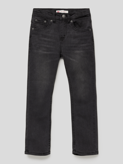 Levi’s® Kids Tapered fit jeans met labeldetail, model '512' Zwart - 1