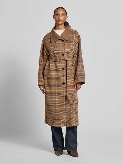Jake*s Collection Regular fit lange jas met wol Camel - 4