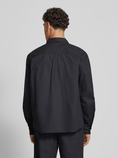 REVIEW Loose Fit Freizeithemd aus Baumwoll-Leinen-Mix Black 5