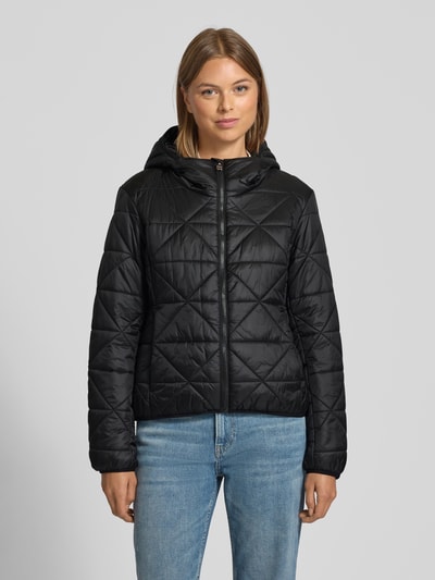 HUGO Regular fit gewatteerd jack met capuchon, model 'FANDINE-1' Zwart - 4