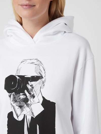 Karl Lagerfeld Hoodie mit überschnittenen Schultern  Weiss 3