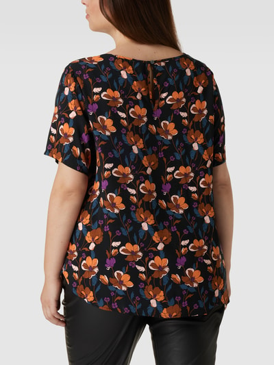 ONLY CARMAKOMA PLUS SIZE blouseshirt met bloemenmotief Zwart - 5