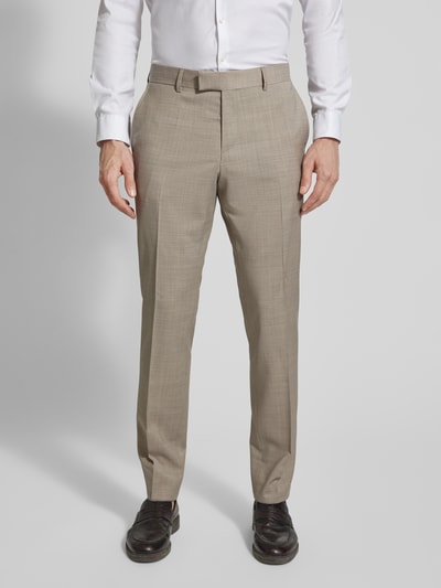 BOSS Slim Fit Anzug aus reiner Schurwolle Modell 'H-HUGE-2PCS-253' Beige 6