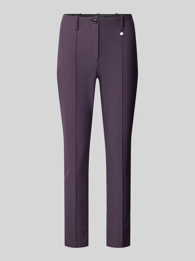 Marc Cain Stoffen broek met verkorte pasvorm Aubergine - 2