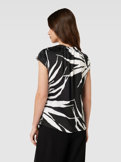 comma Blouseshirt met all-over motief Zwart - 5