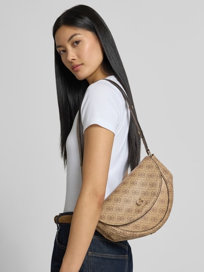 GUESS Schultertasche mit Label-Applikation Modell 'COLEEN' Cognac 1
