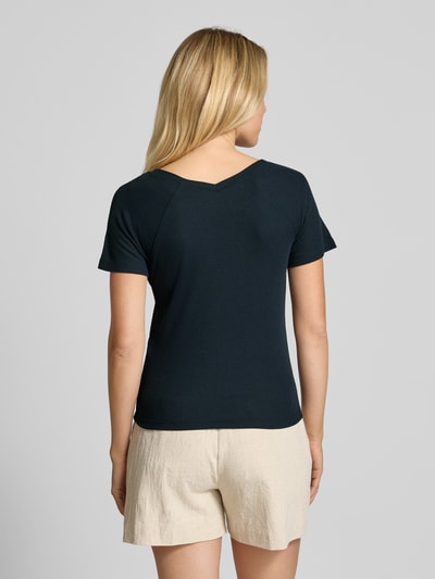 OPUS T-Shirt mit V-Ausschnitt Modell 'Savella' Dunkelblau 5