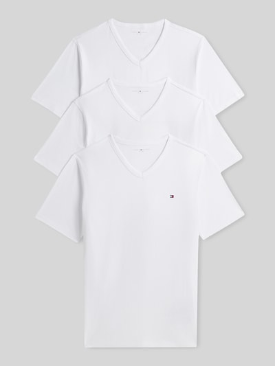 Tommy Hilfiger Regular Fit T-Shirt aus Baumwoll-Mix im 3er-Pack Weiss 2