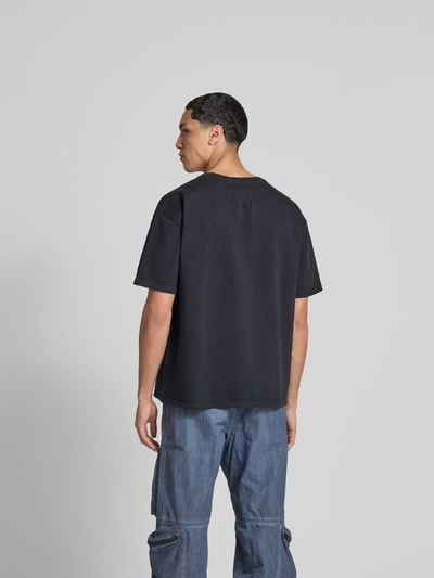 RHUDE T-Shirt mit Label-Print Black 5