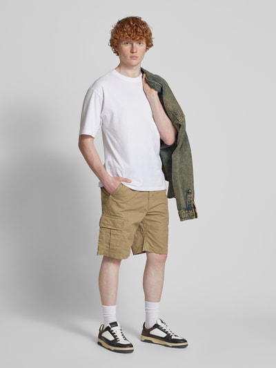 Superdry Regular Fit Cargoshorts mit Gürtel Modell 'Heavy' Beige 1