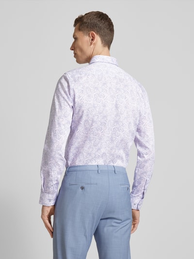 Eterna Slim Fit Business-Hemd mit Paisley-Muster Rose 5