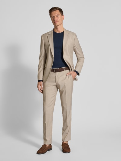 Matinique Gebreide pullover van merinowol, model 'Margrate Merino' Marineblauw - 1